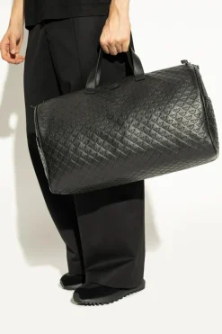Emporio Armani CZARNY Torba podręczna z monogramem