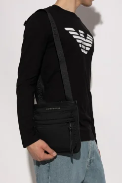 Emporio Armani CZARNY Torba na ramię z logo
