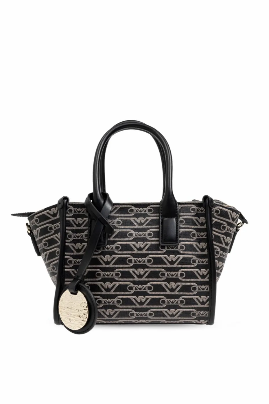 Emporio Armani CZARNY Torba na ramię z monogramem