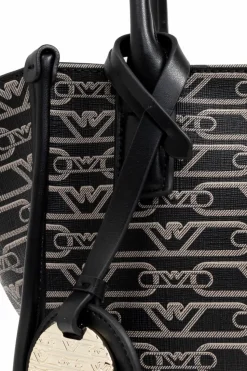 Emporio Armani CZARNY Torba na ramię z monogramem