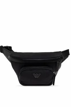 Emporio Armani CZARNY Torba na pas z logo