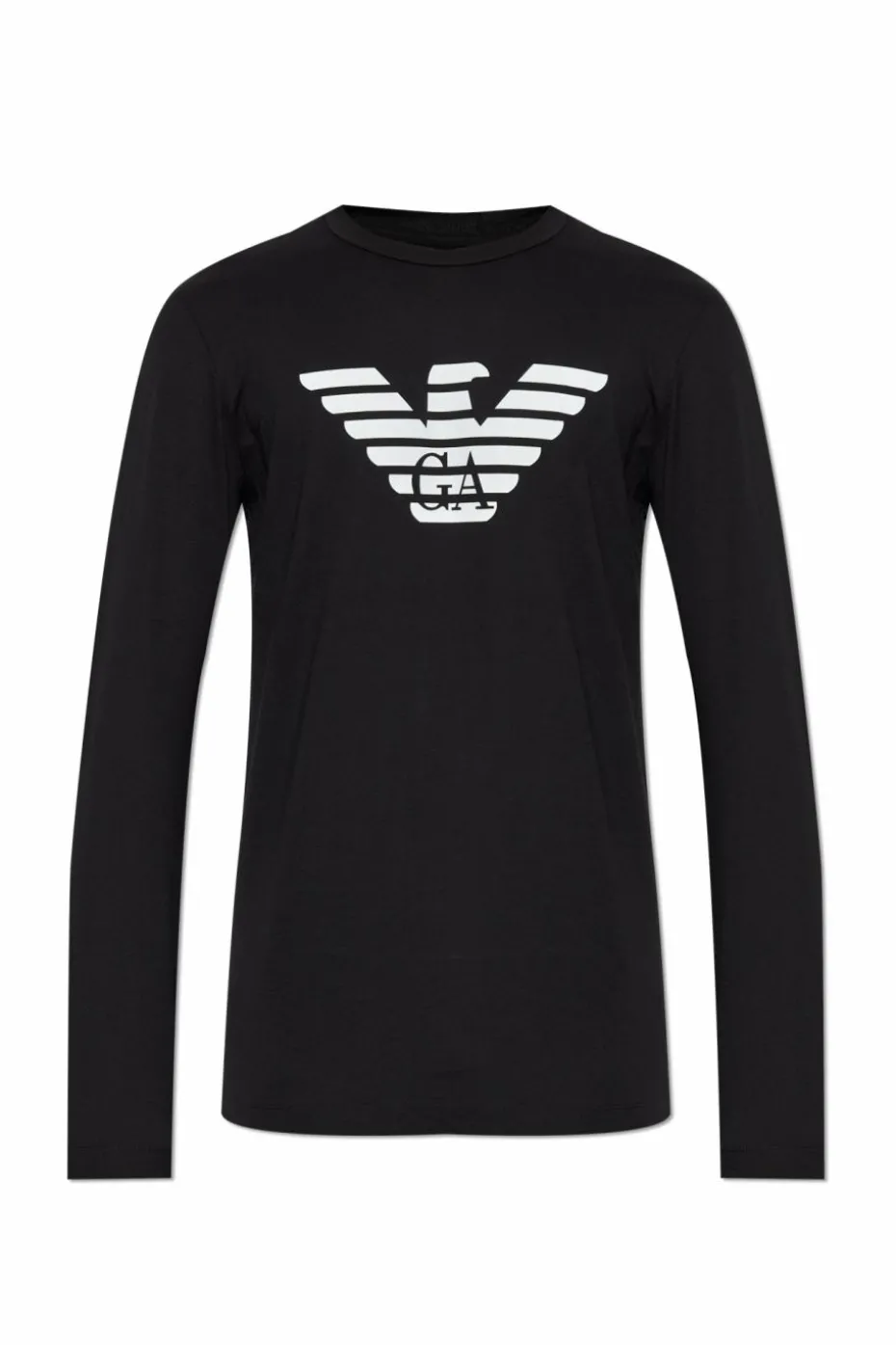 Emporio Armani CZARNY T-shirt z logo