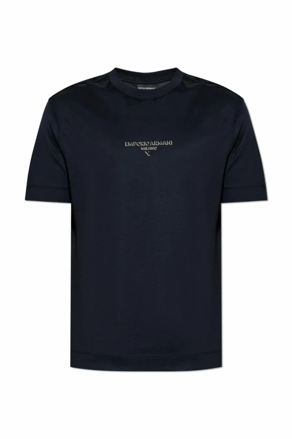 Emporio Armani CZARNY T-shirt z logo