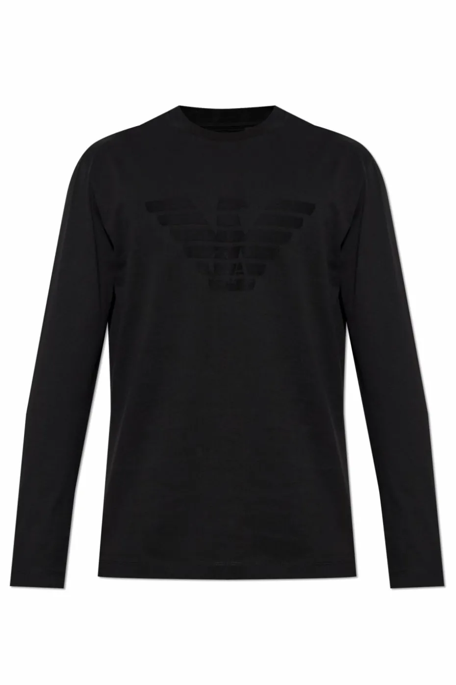 Emporio Armani CZARNY T-shirt z logo