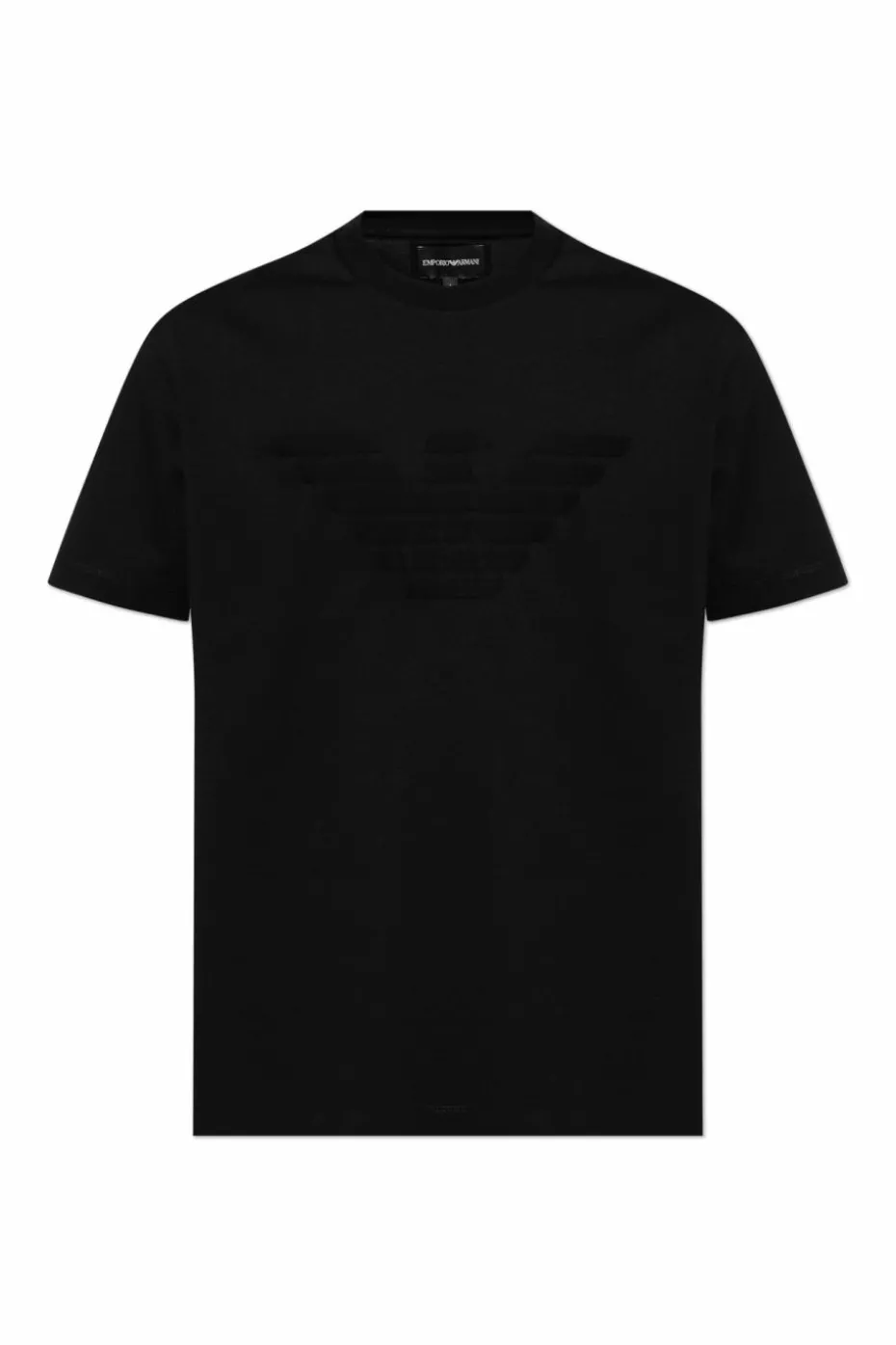 Emporio Armani CZARNY T-shirt z logo
