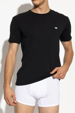 Emporio Armani CZARNY T-shirt bieliźniany