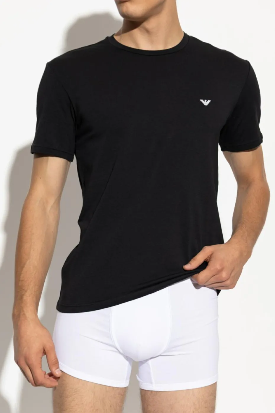 Emporio Armani CZARNY T-shirt bieliźniany
