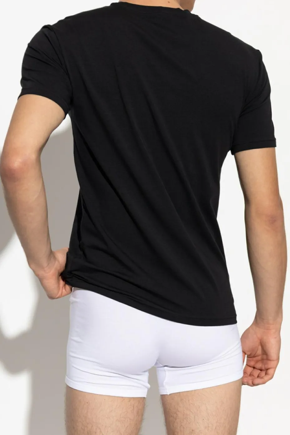 Emporio Armani CZARNY T-shirt bieliźniany