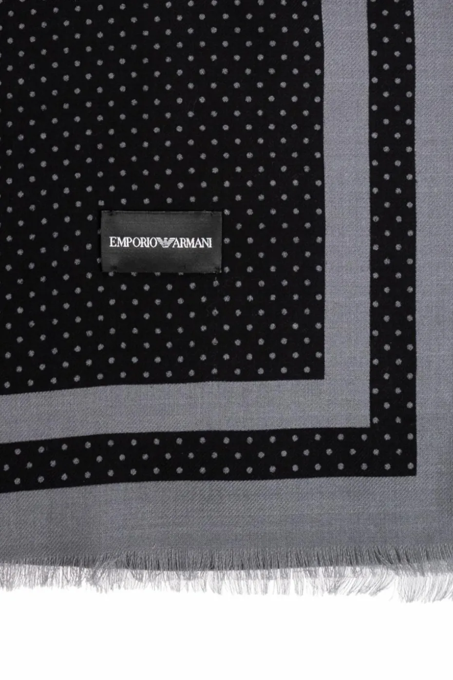 Emporio Armani CZARNY Wełniany szal