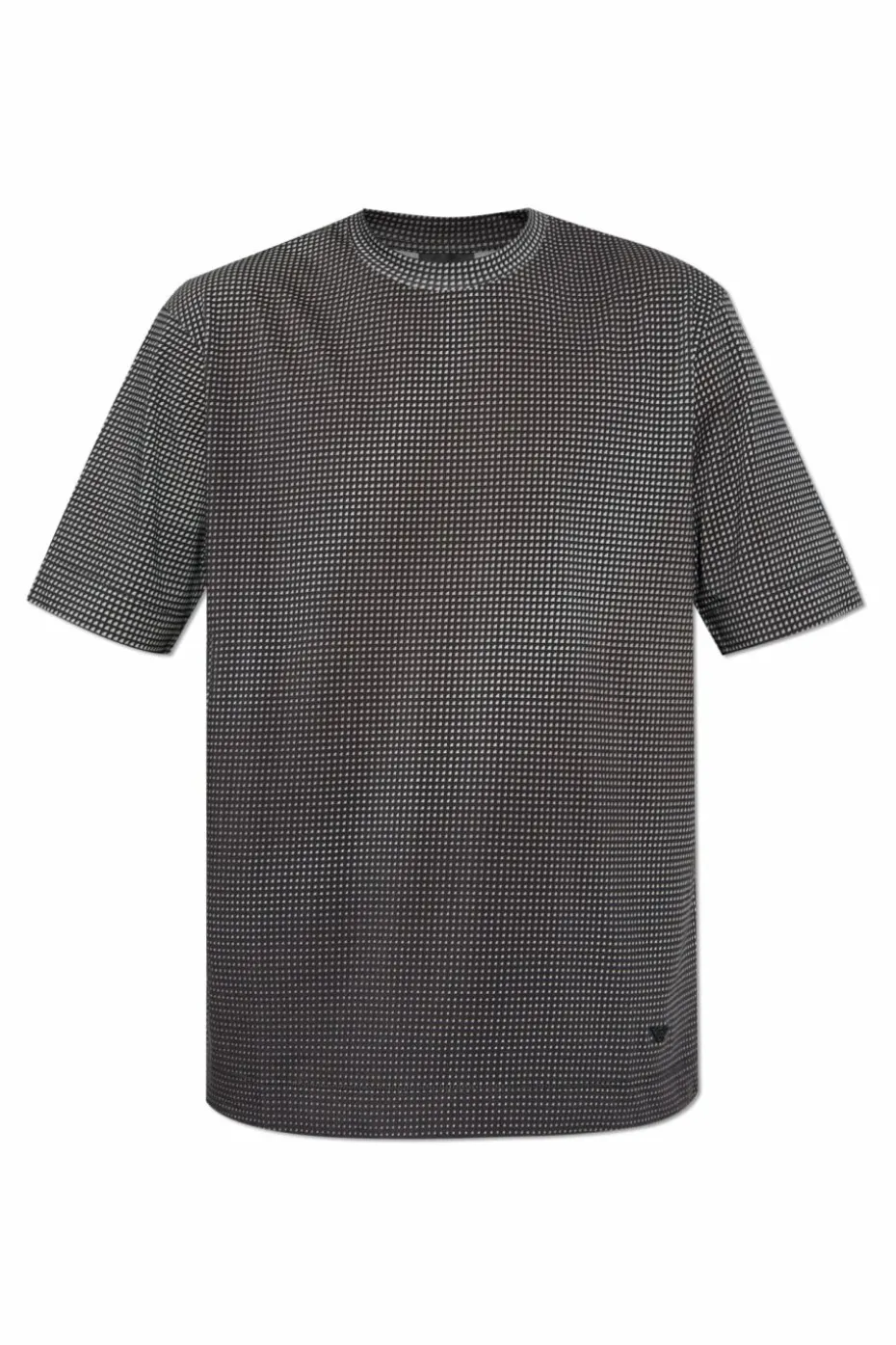 Emporio Armani CZARNY Wzorzysty t-shirt