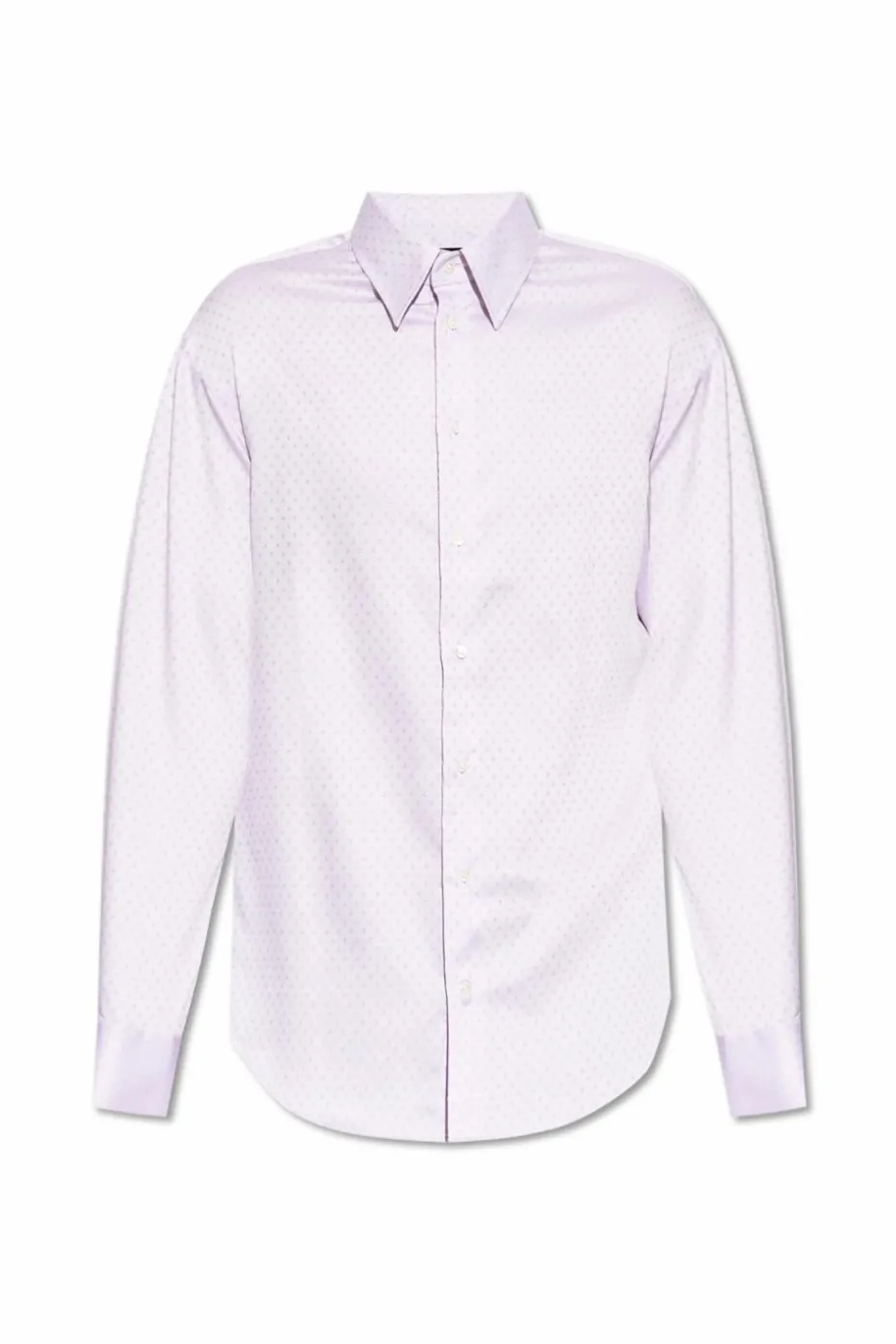 Emporio Armani FIOLETOWY Bawełniana koszula