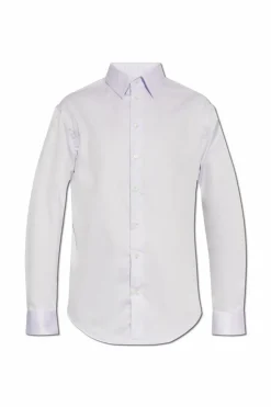 Emporio Armani FIOLETOWY Klasyczna koszula