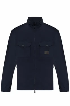 Emporio Armani GRANATOWY Kurtka z naszywką z logo