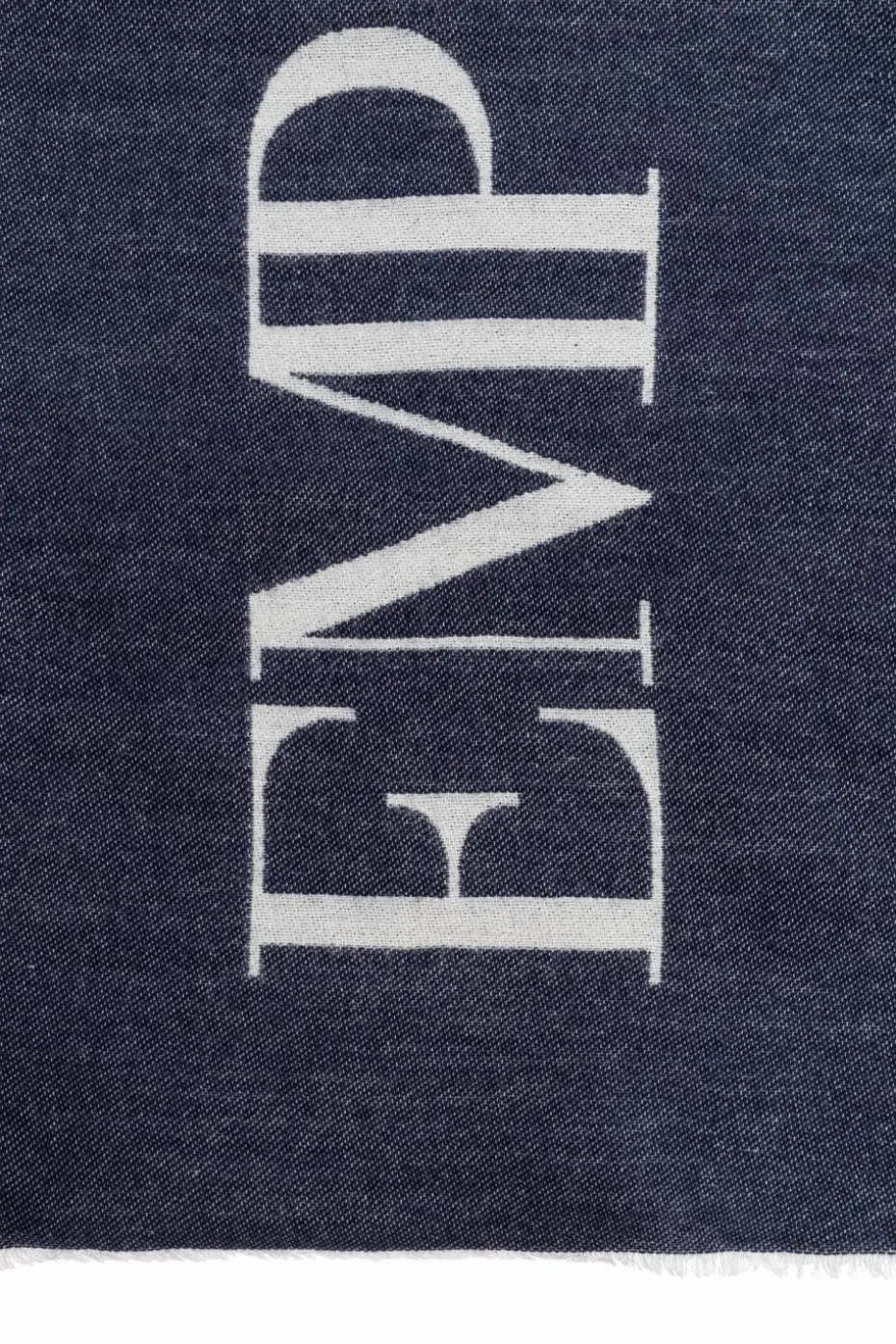 Emporio Armani GRANATOWY Szal z logo