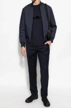 Emporio Armani GRANATOWY Kurtka typu `bomberka`