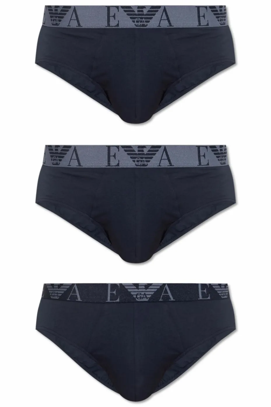 Emporio Armani GRANATOWY Trójpak slipów