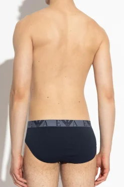 Emporio Armani GRANATOWY Trójpak slipów