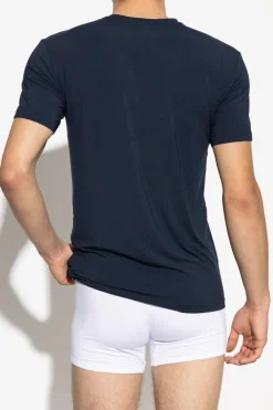 Emporio Armani GRANATOWY T-shirt bieliźniany