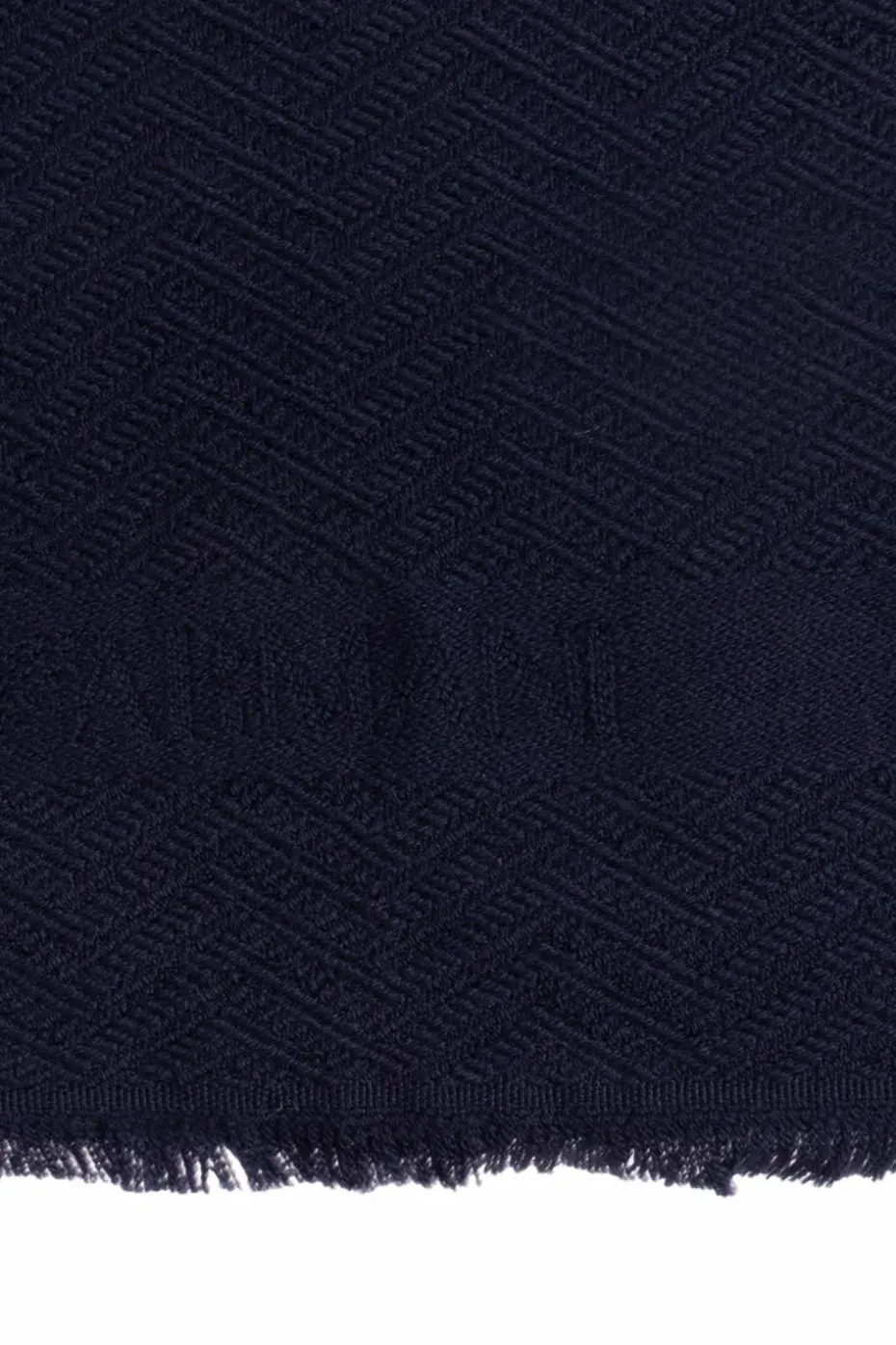 Emporio Armani GRANATOWY Wełniany szal
