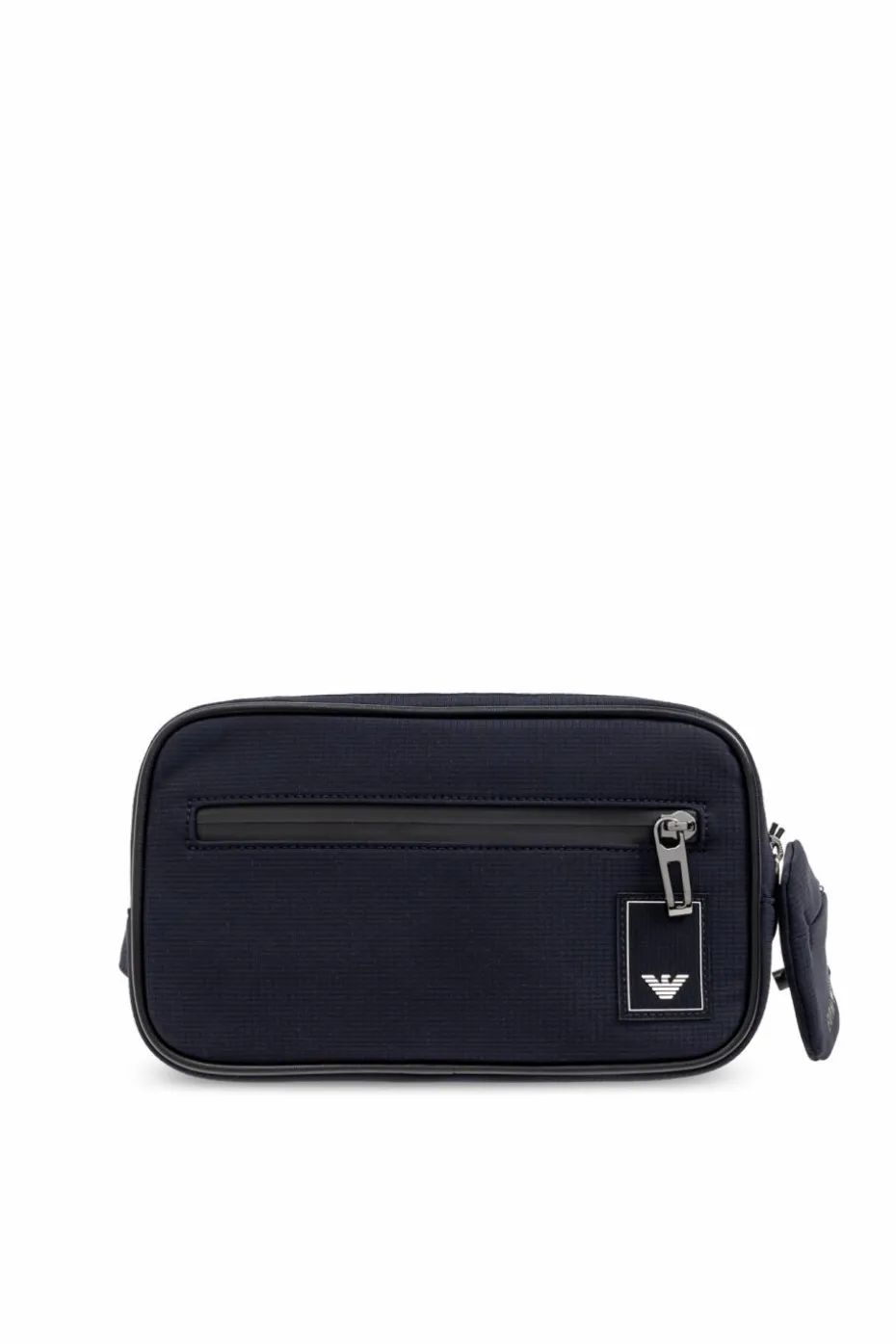 Emporio Armani GRANATOWY Torba na pas z naszywką z logo