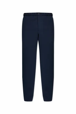 Emporio Armani GRANATOWY Spodnie z kieszeniami
