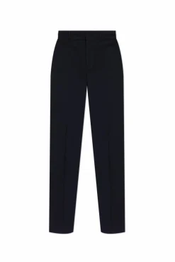 Emporio Armani GRANATOWY Spodnie w kant