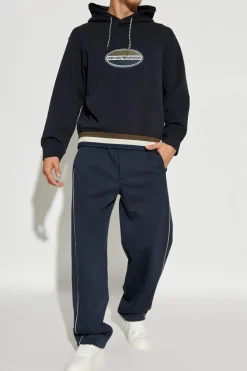 Emporio Armani GRANATOWY Bluza z kolekcji `Sustainability`