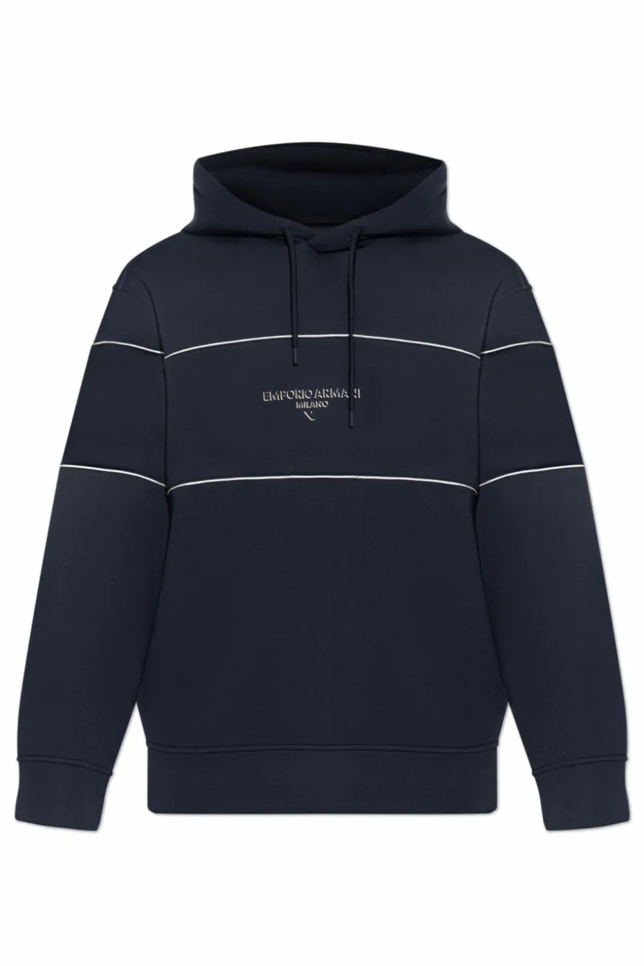Emporio Armani GRANATOWY Bluza z kapturem