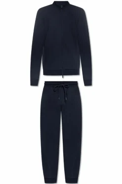 Emporio Armani GRANATOWY Komplet dresowy: bluza i spodnie
