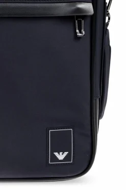 Emporio Armani GRANATOWY Plecak z logo