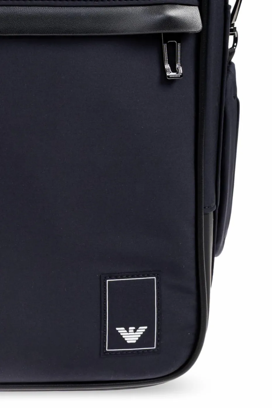 Emporio Armani GRANATOWY Plecak z logo