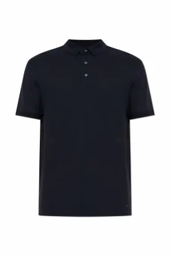 Emporio Armani GRANATOWY Bawełniane polo