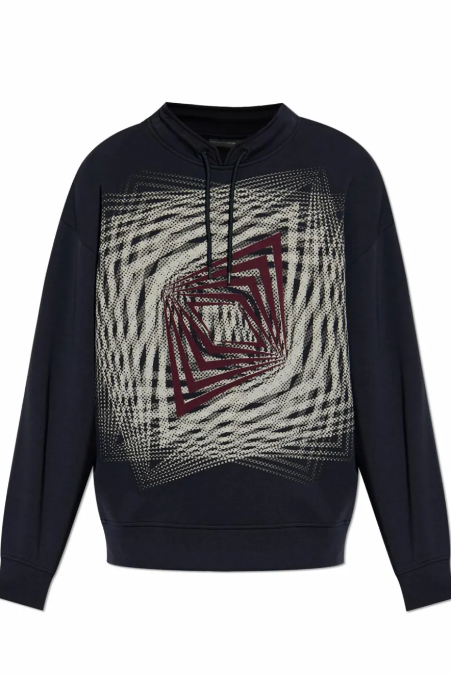 Emporio Armani GRANATOWY Bluza z nadrukiem