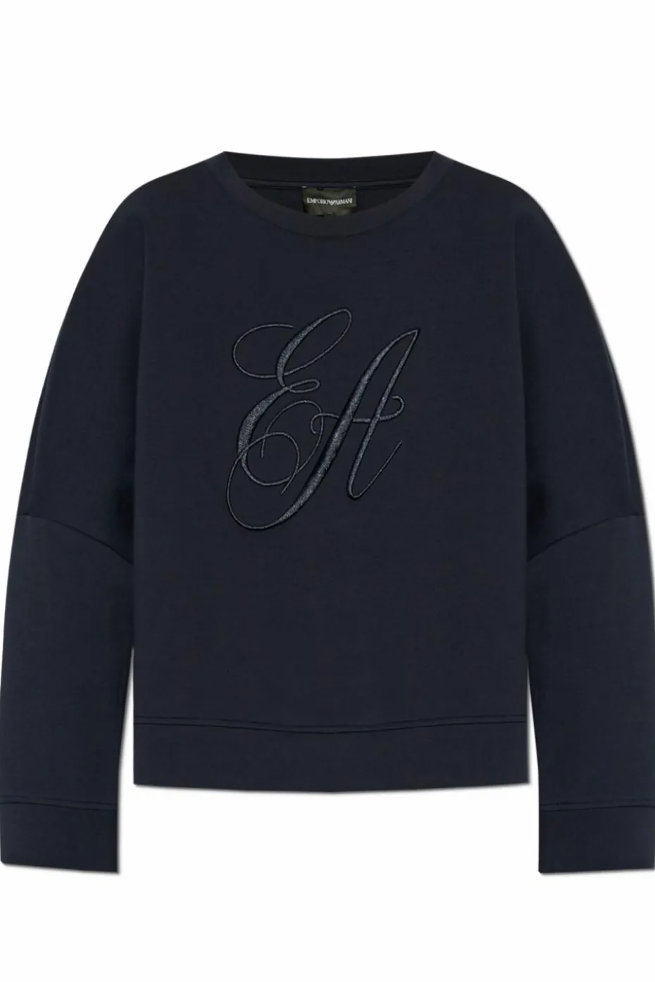 Emporio Armani GRANATOWY Bluza z kolekcji `Sustainability`