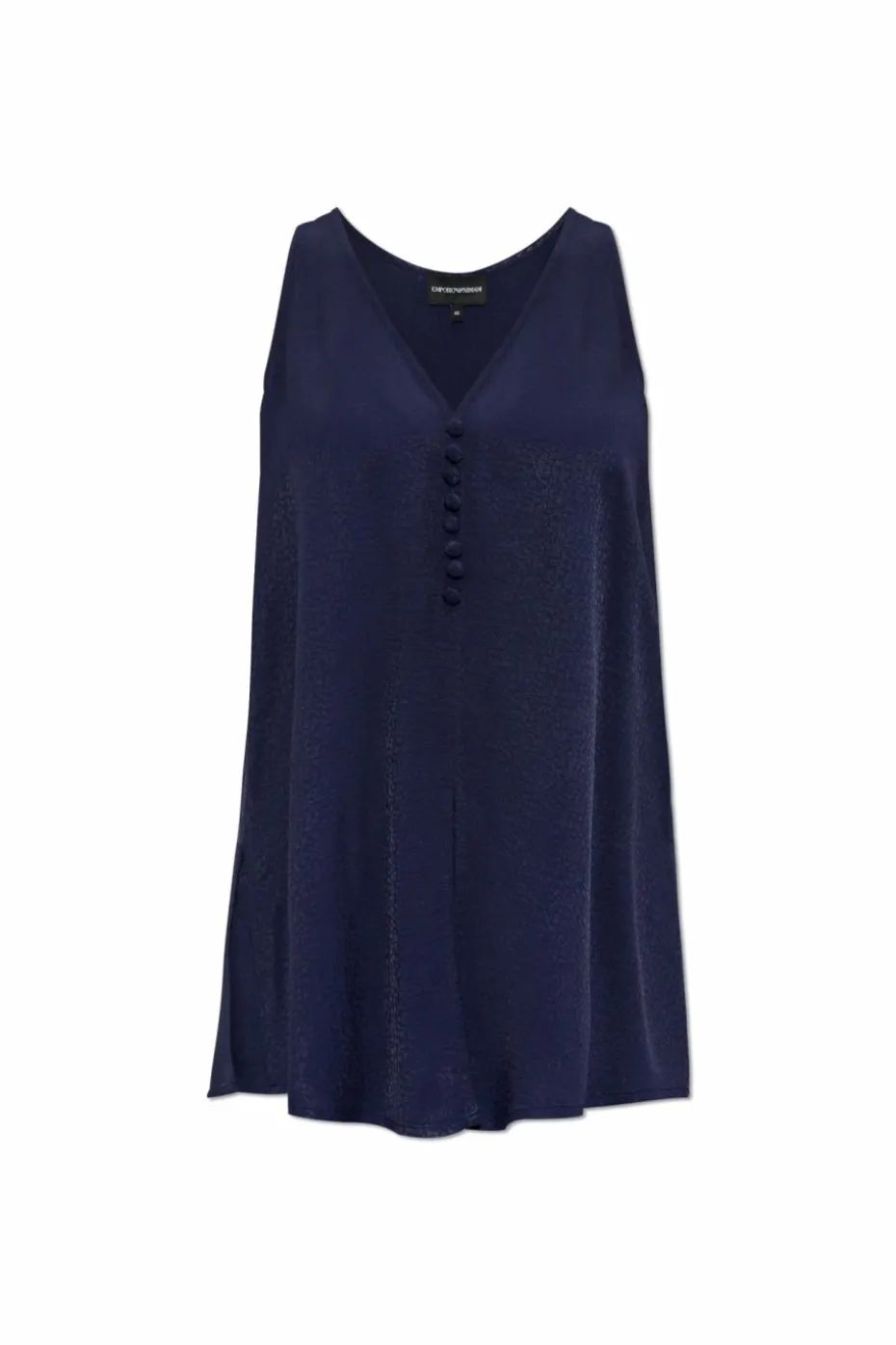 Emporio Armani GRANATOWY Top z kolekcji `Sustainability`