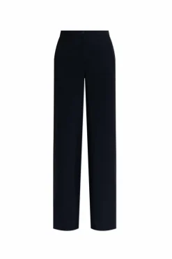 Emporio Armani GRANATOWY Spodnie z prostymi nogawkami