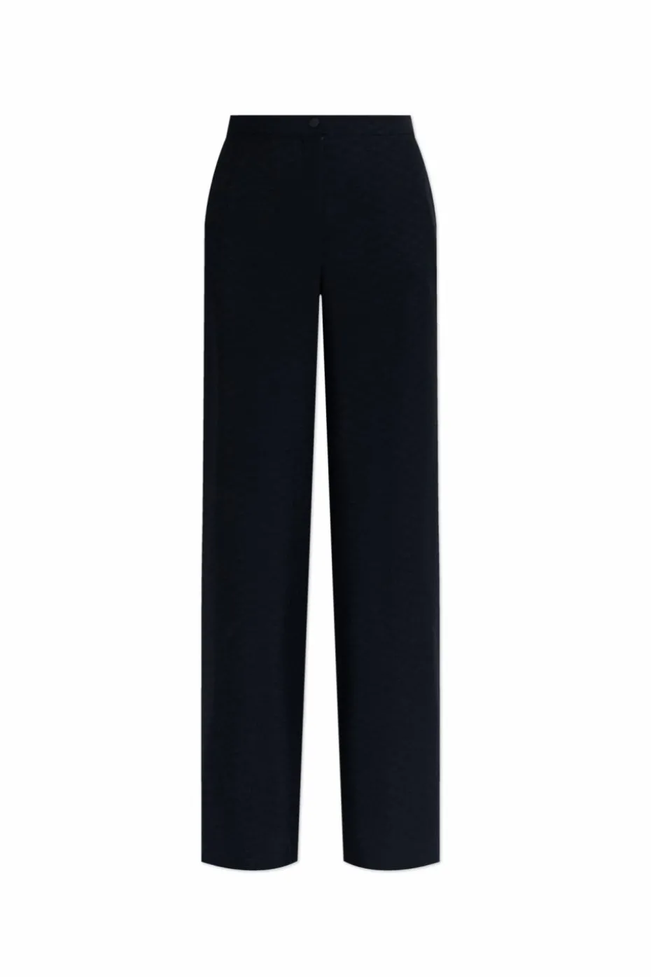 Emporio Armani GRANATOWY Spodnie z prostymi nogawkami