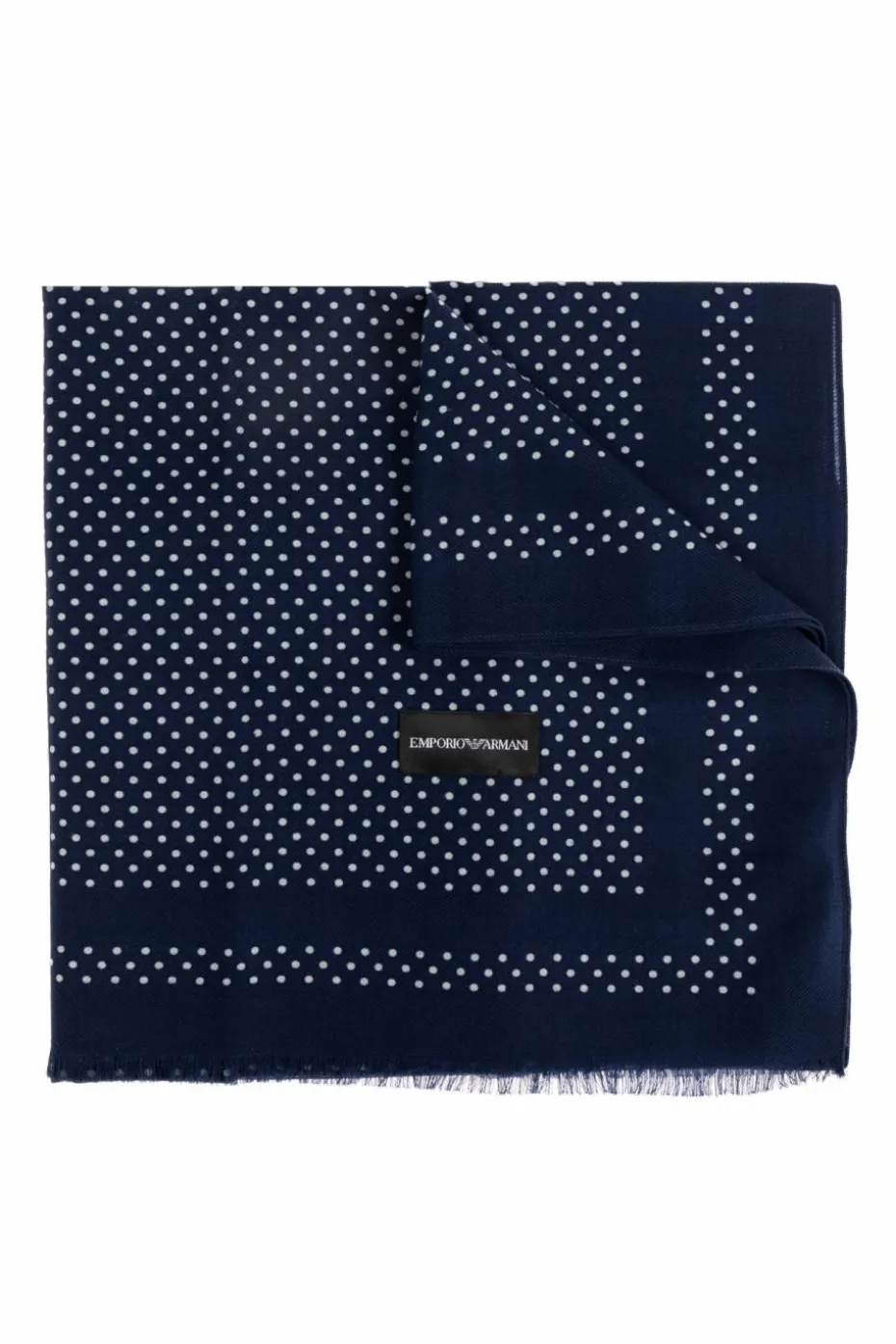 Emporio Armani GRANATOWY Wełniany szal