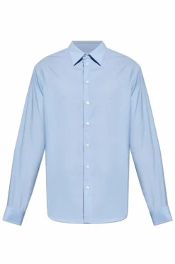 Emporio Armani NIEBIESKI Bawełniana koszula