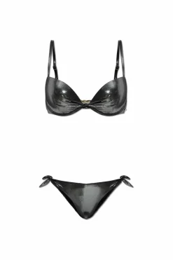 Emporio Armani SREBRNY Dwuczęściowy kostium kąpielowy