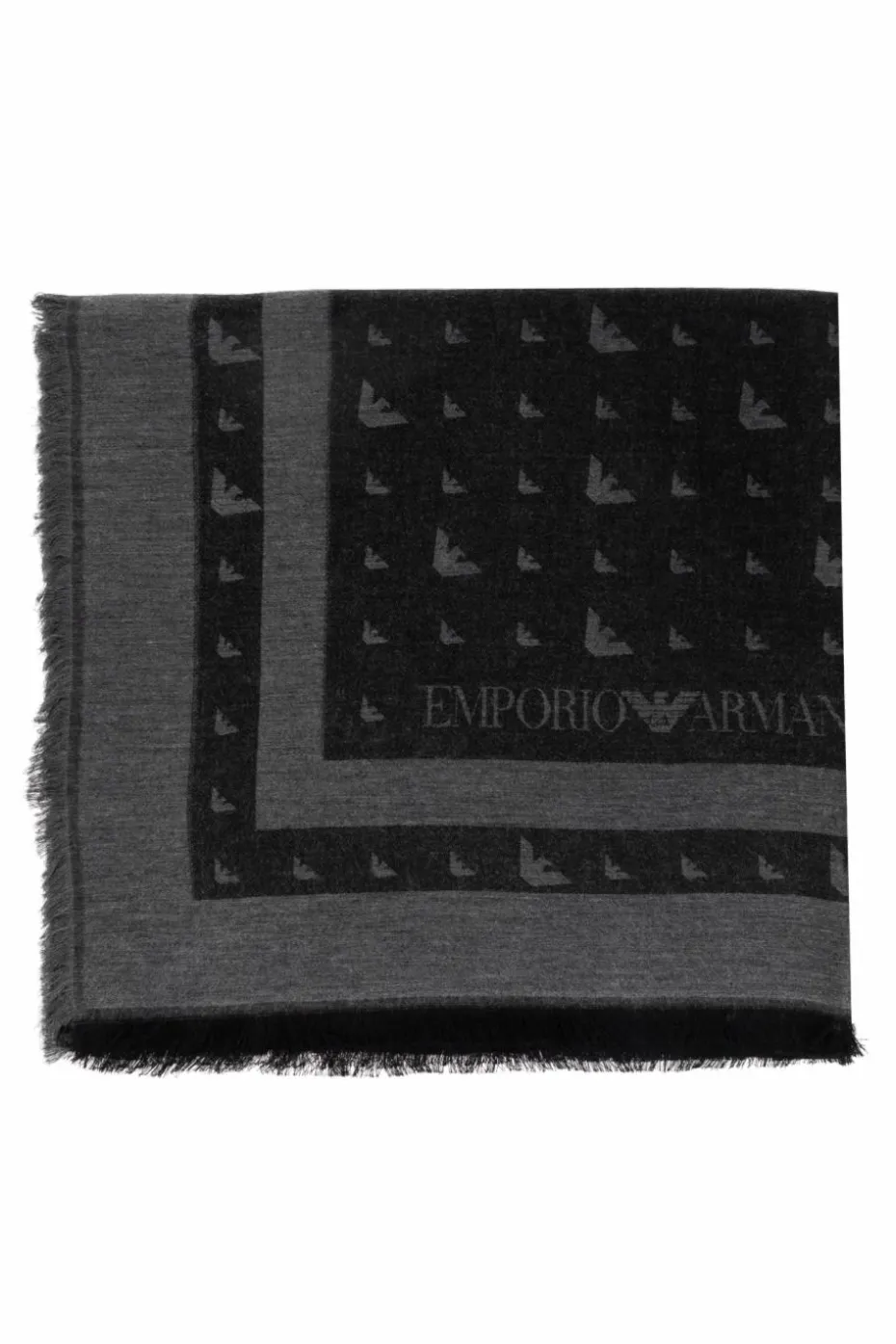 Emporio Armani SZARY Chusta z logo