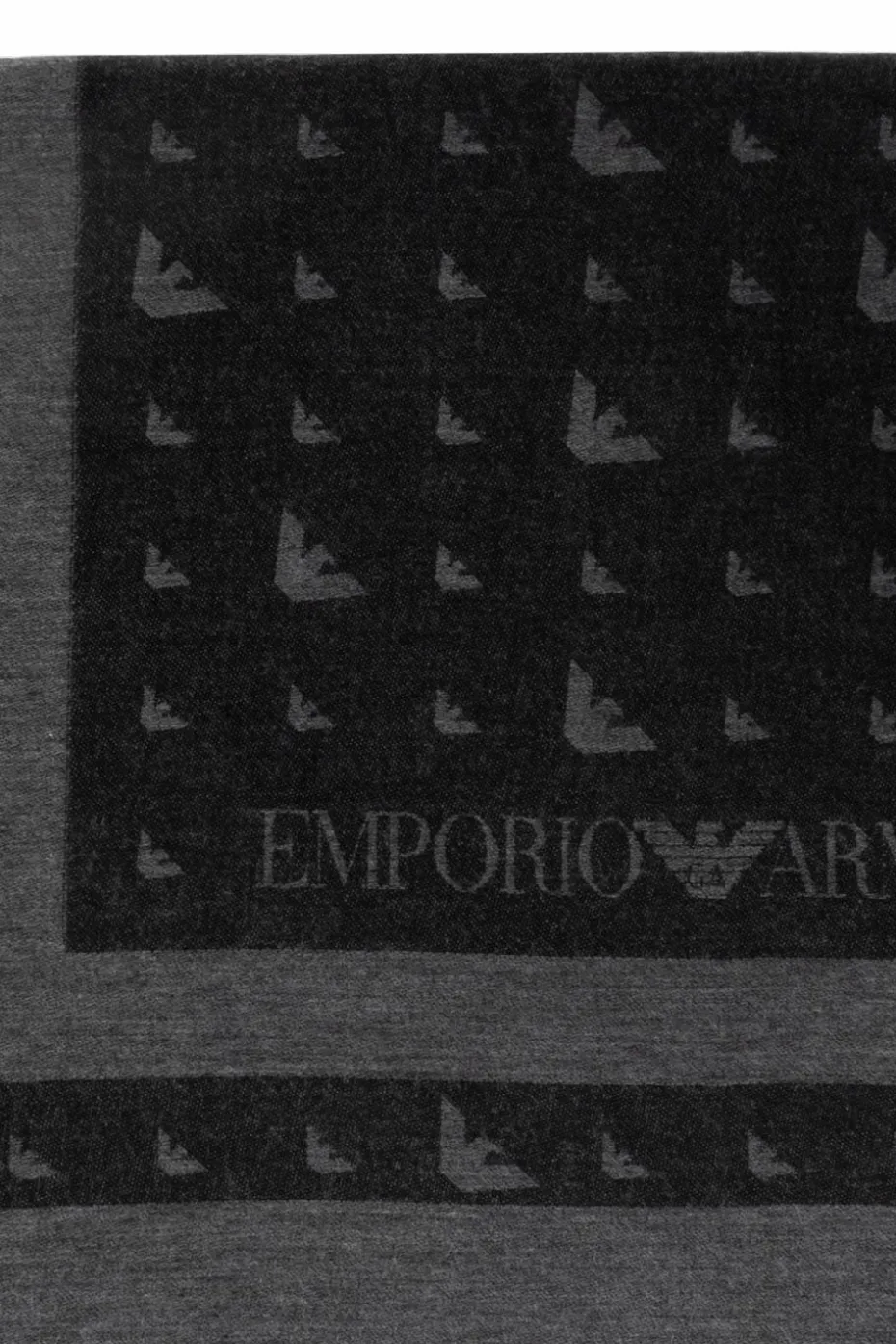 Emporio Armani SZARY Chusta z logo
