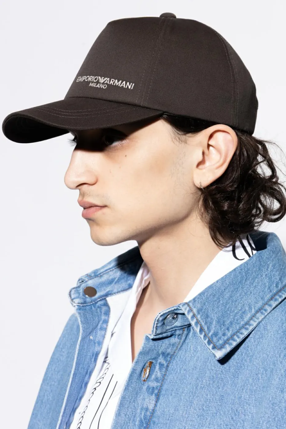 Emporio Armani SZARY Czapka z daszkiem