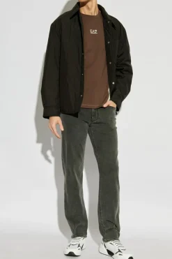 Emporio Armani SZARY Jeansy z nogawkami o prostym kroju