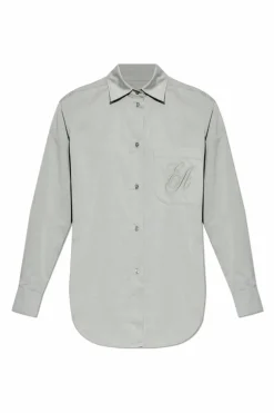 Emporio Armani SZARY Koszula z logo