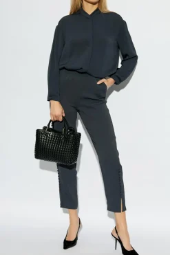 Emporio Armani SZARY Spodnie o luźnym kroju
