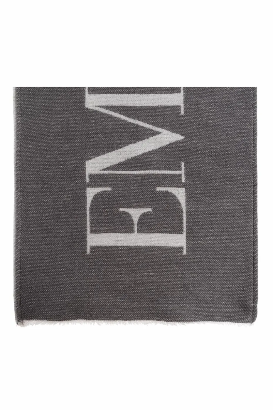 Emporio Armani SZARY Szal z logo