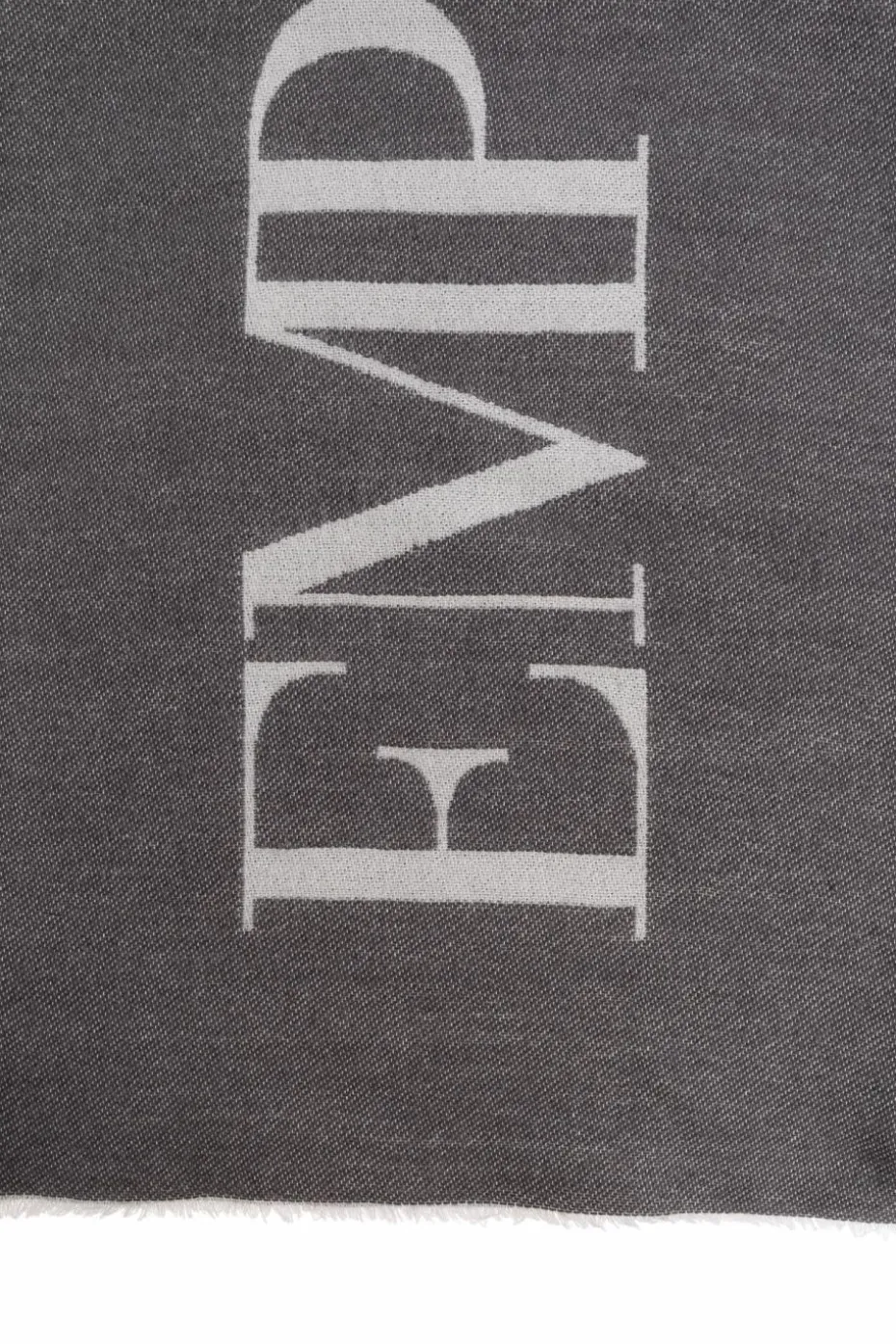 Emporio Armani SZARY Szal z logo