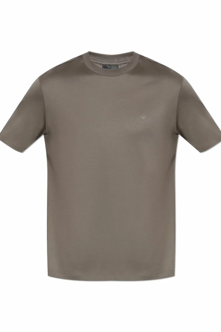 Emporio Armani SZARY T-shirt z gumowym logo