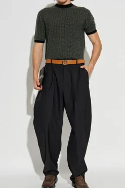 Emporio Armani SZARY Wełniany sweter